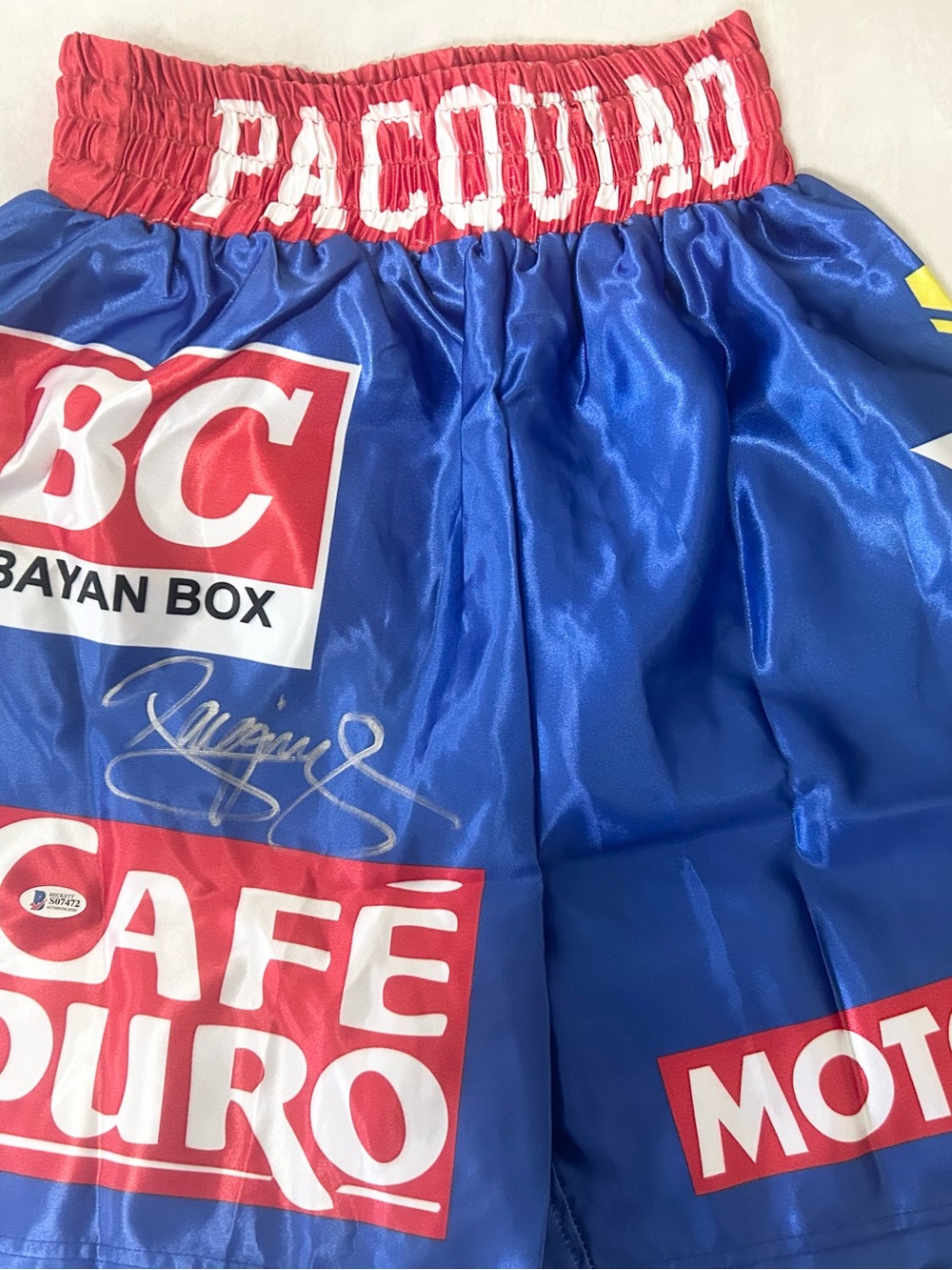 Manny Pacquiao Autographed Boxing Trunks Beckett COA